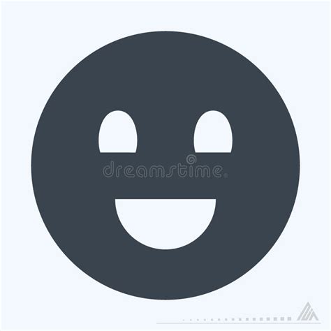 Icon Emoticon Happy Glyph Style Stock Vector Illustration Of Client