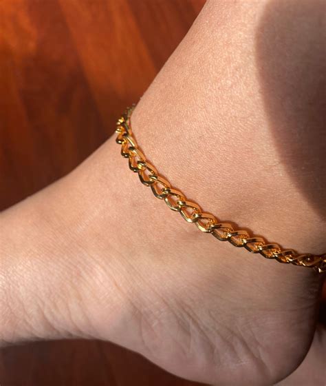 Cuban Link Anklet Etsy