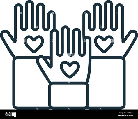 Volunteerism Icon Monochrome Simple Social Responsibility Icon For