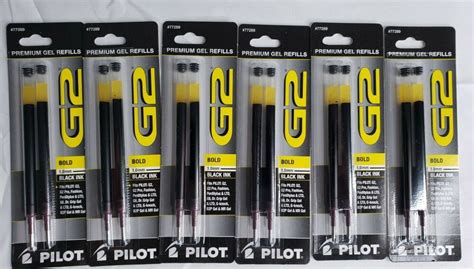 Pilot G2 Premium Bold Gel Ink Refills 6 Packs Of 2 Pieces Total Of 12