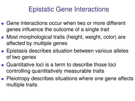 Ppt Epistatic Gene Interactions Powerpoint Presentation Free