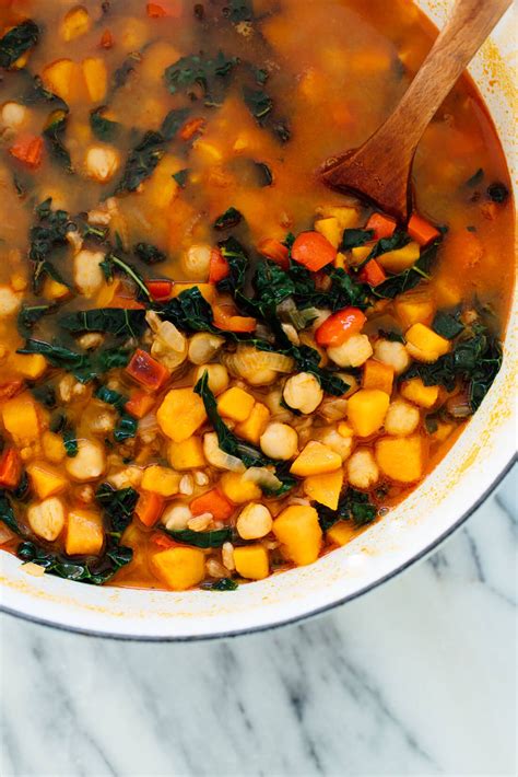 Vegan Sweet Potato Kale And Chickpea Soup Cookie And Kate