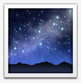 Night Sky Emoji Iphone, HD Png Download - kindpng