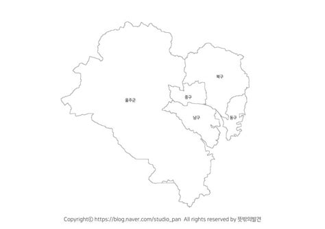 울산시 행정구역 지도("구"지역) : 네이버 블로그