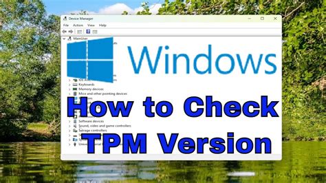 How To Check Tpm Version In Windows 11 Guide Youtube