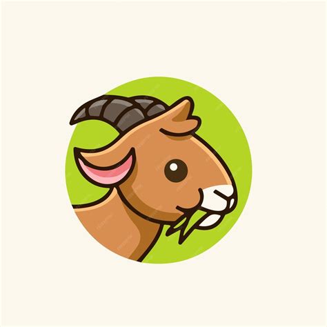 Premium Vector Cute Gote Cartoon Character