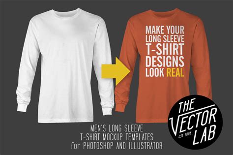 Long Sleeve T Shirt Mockup Templates A Shirt Mockup By Thevectorlab