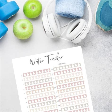 Digital Download Printable - Water Intake Tracker - Water Tracker ...