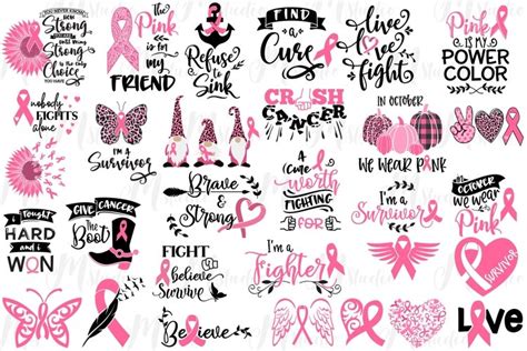 Breast Cancer SVGs | FREE & Premium SVGs | Design Bundles