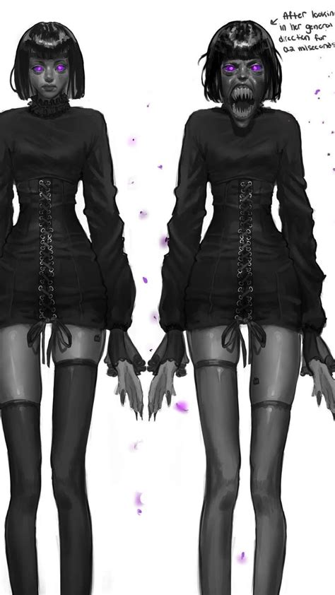 Female Enderman 💜 Digital Art Tutorial Process Art Monster Concept Art