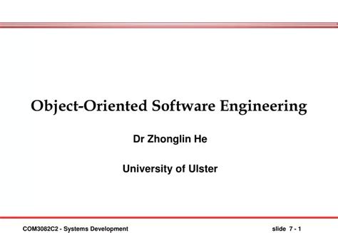 PPT Object Oriented Software Engineering PowerPoint Presentation