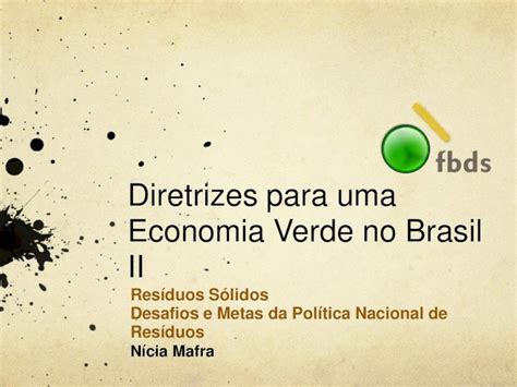 Pdf Diretrizes Para Uma Economia Verde No Brasil Ii Fbds