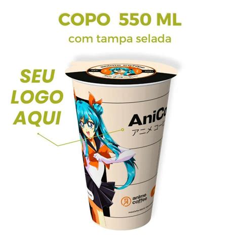 Copo Personalizado Papel Biodegrad Vel Tampa Selada Ml