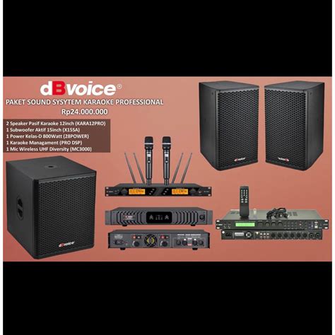 Jual Paket Sound Karaoke DBvoice KARA 12 PRO Sub X15SA Original 12