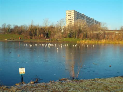 Ice On The Lake Burgess Park © Malc Mcdonald Geograph Britain And