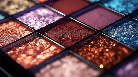 Premium Photo | A photo of a palette of glitter eyeshadows