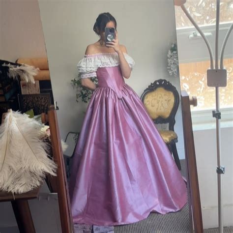 Gone With The Wind Rose Dress 1860s Ball Gown Victorian Crinoline