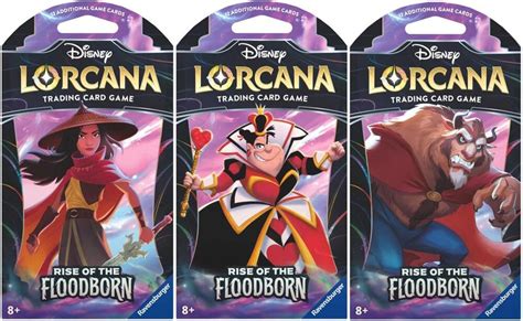 Disney Lorcana Rise Of The Floodborn Sleeved Booster Pack Art Bundle