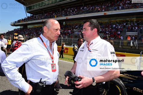 Ron Dennis Gbr Mclaren Executive Chairman And Eric Boullier Fra