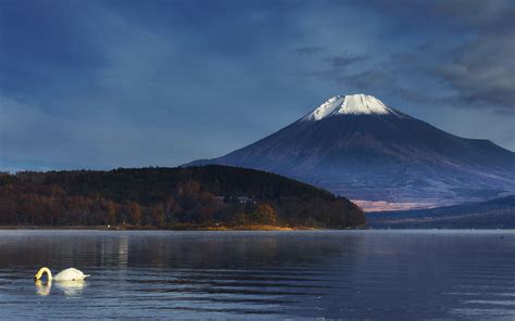 Nature Photography Landscape Starry Night Volcano Snowy Peak Lights