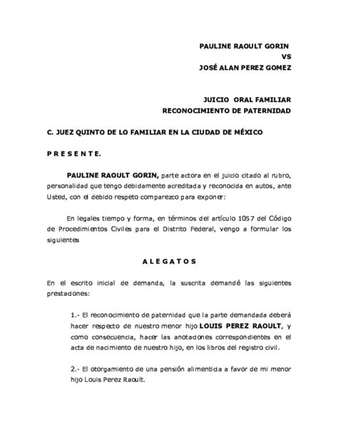 Introducir 72 Imagen Modelo De Alegato Civil Parte Demandada Abzlocal Mx