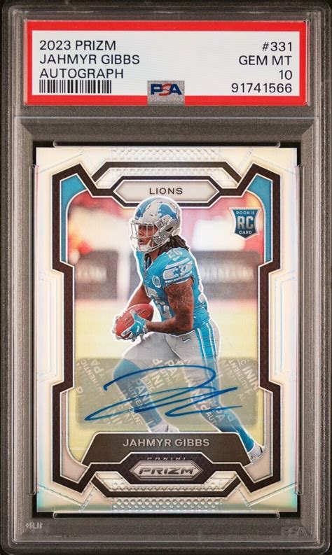 Jahmyr Gibbs 2023 Prizm 331 Rookie Autographs Silver Price Guide