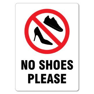 No Shoes Please Sign - The Signmaker