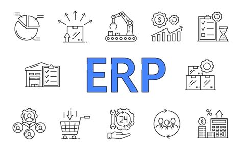 Premium Vector Erp Icon Enterprise Resource Planning Infographic