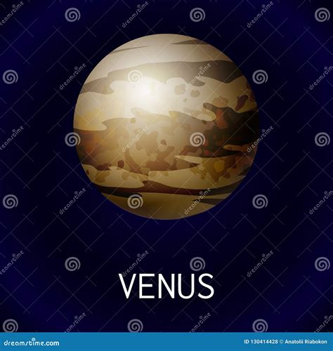 Icono Del Planeta De Venus Estilo De La Historieta Ilustración del