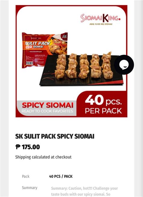 siomai king sulit pack spicy siomai 40pcs on Carousell