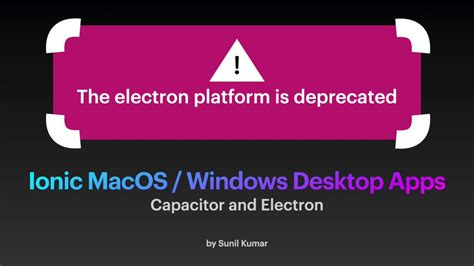 Electron Ionic Desktop Apps With Capacitor Youtube