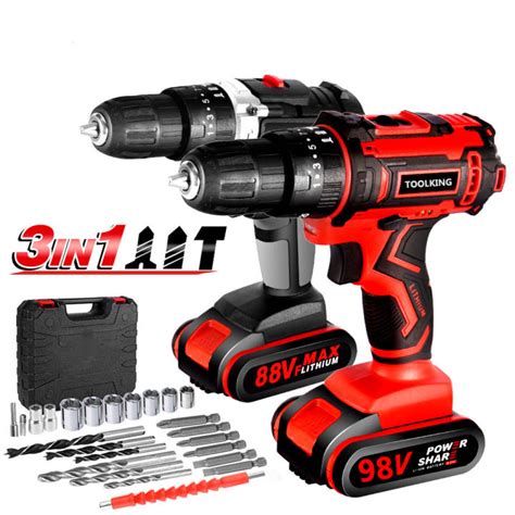 198VF Mesin Bor Impact Drill Bor Baterai Bor Tanpa Kabel Bor