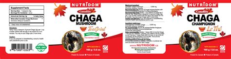 Nutridom Chaga Mushroom Tea Grind 160 G 5 6 Oz