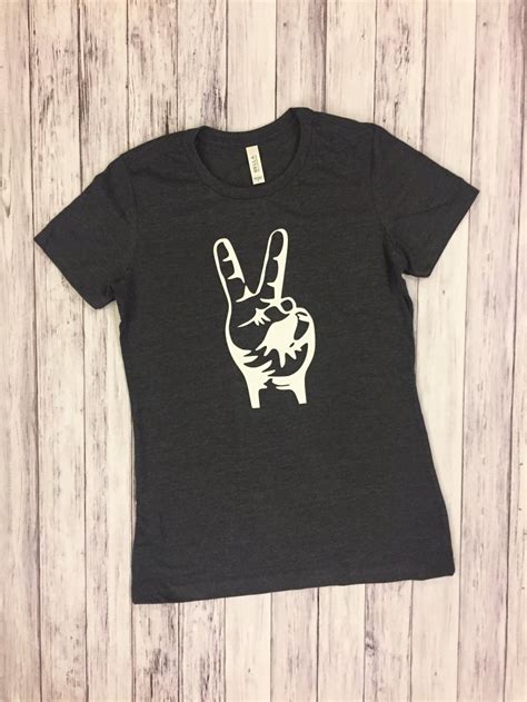 Peace Peace Sign Peace Shirt Womens Shirts Etsy