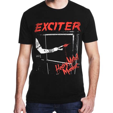 Exciter Heavy Metal Maniac T Shirt T Shirts Clothing Loudtrax