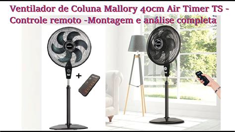 Ventilador De Coluna Mallory Cm Air Timer Ts Vel E Controle