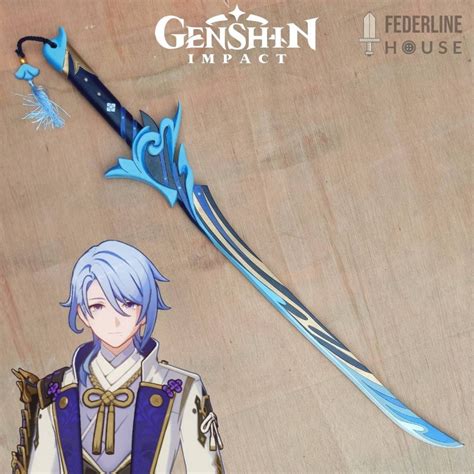 Genshin Impact Haran Geppaku Futsu Sword For Kamisato Ayato Etsy Uk