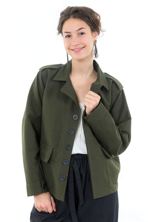 Veste Femme Kaki Army Chic Senah Fz3004