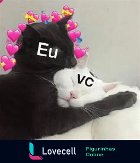 Figurinha Gatinhos Apaixonados Fofos Eu e Você para WhatsApp Lovecell