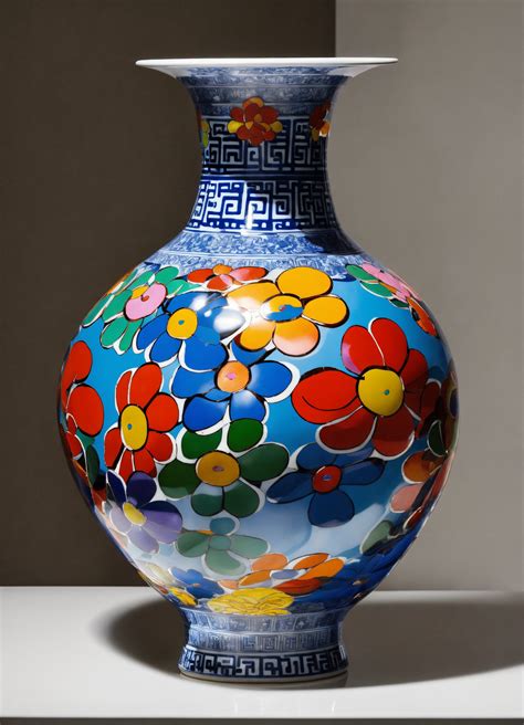 Lexica Chinese Porcelain Vase Pop Art Murakami Jeff Koons Blue Eyes