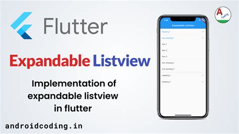 Expandable Listview In Flutter