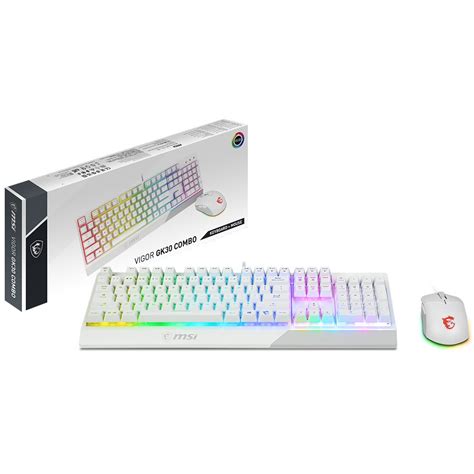 MSI VIGOR GK30 COMBO WHITE RGB USB Beyaz Kablolu Gaming Klavye Mouse