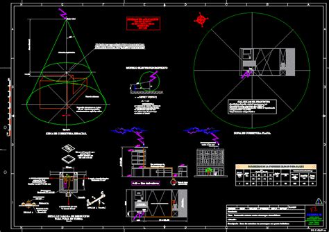 Pararrayos Zona De Proteccion Para Pararrayos Activo En Autocad