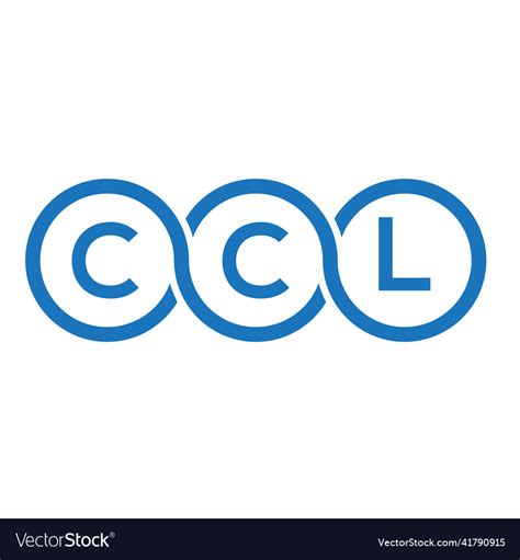 Ccl Letter Logo Design On White Background Vector Image