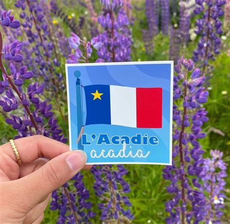 Acadian Flag Sticker Acadien Acadia Atlantic Canada Etsy