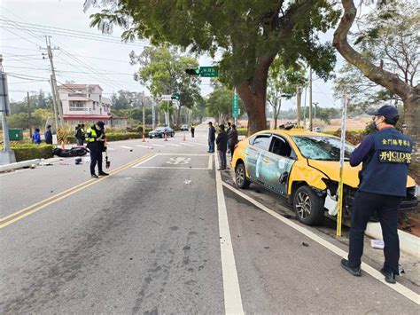 金門小黃搶快 撞飛機車 母女噴飛10公尺 母亡女重傷 金門go資訊網