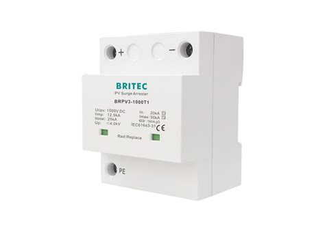 BRPV3 T1 Lightning PV Surge Arrester 10 350 μs Lightning Impulse Current