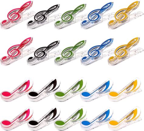 Pieces Music Paper Clips Multicolor Music Note Clips Treble Clef