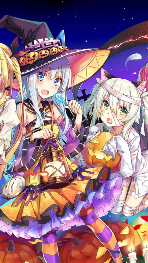 Anime Girls Halloween Wallpapers Wallpaper Cave