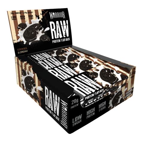 Warrior Supps Raw Protein Flapjack Boxes 12x75g Protein Package